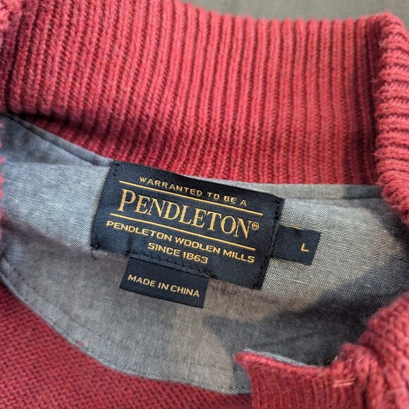 PENDLETON - Pink zipped cardigan - Sz L - Picture 6 of 7